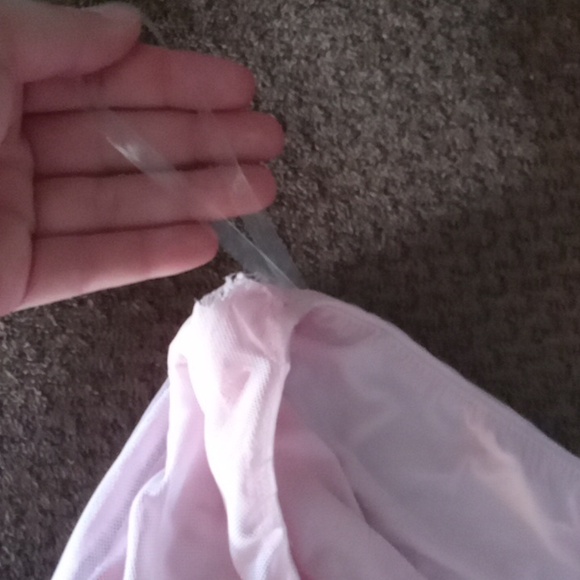 Free Pink Asymmetrical Mesh Crop Top - Picture 4 of 5